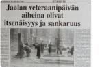 Otsikot veteraanipivn juhlasta ja juhlapuheesta (Eeron puhe)